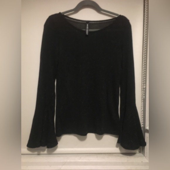 Sparkle Bell Sleeve Light Sweater Sz Medium - Picture 3 of 8